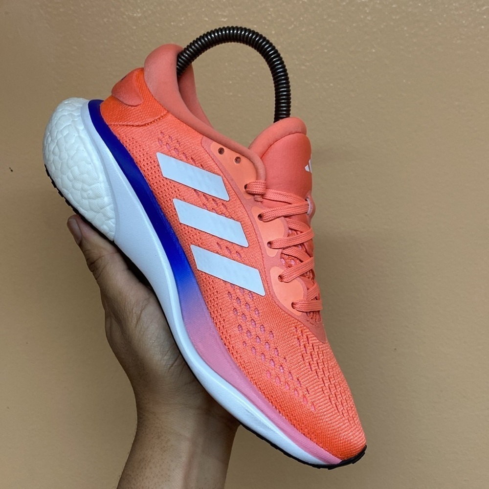 Adidas Supernova 2 Running Sneakers “Coral Fusion / Cloud White / Beam Pink” - Picture 11 of 17